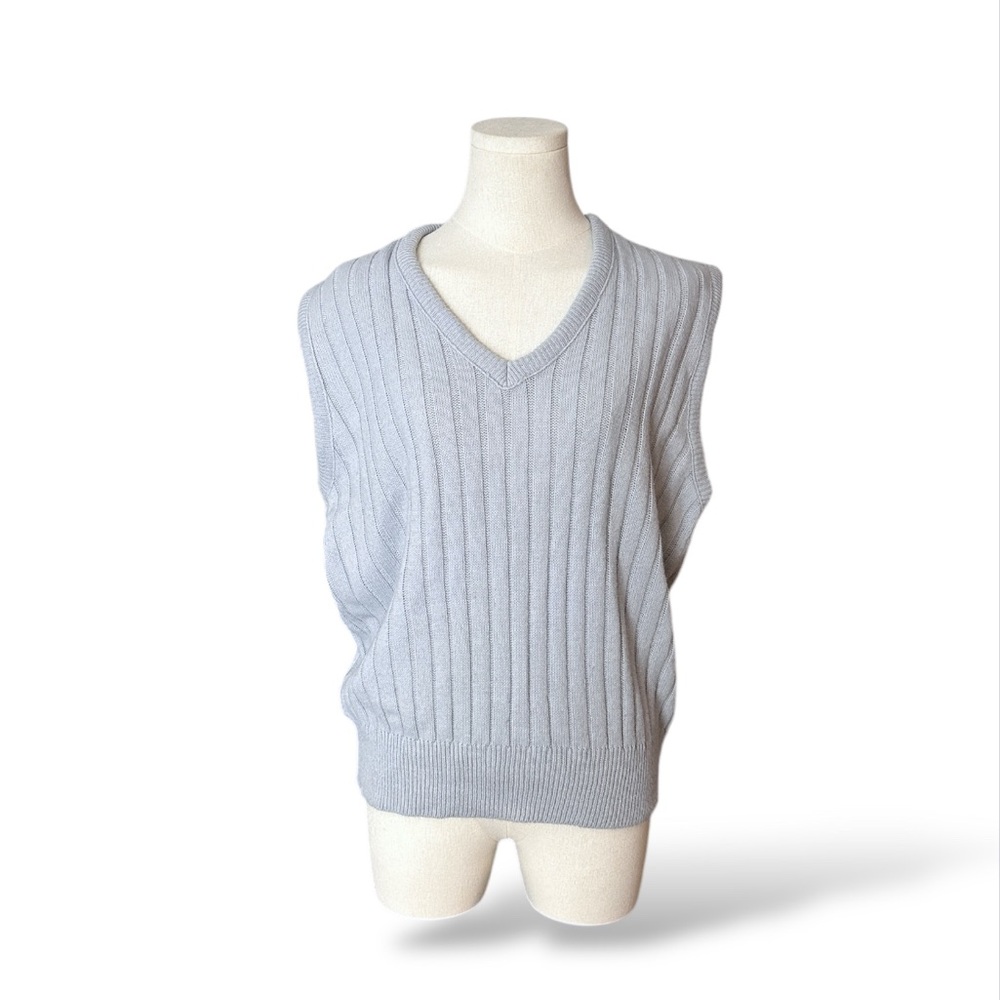 Vintage Dimensions by Milford Sweater Vest‎ Mens Cream size large Made In USA